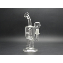 Clear Glass Oil Rig Wholesale with Injected Tube Perc and 14.5mm Joint